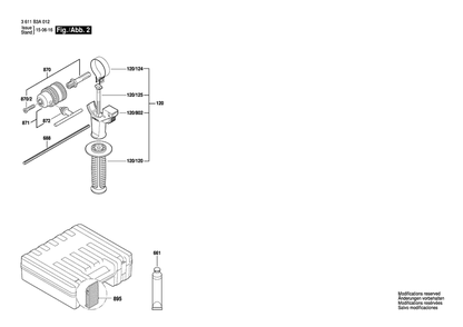 Page B Diagram and Parts List for RH328VC 3611B3A012 Bosch Hammer