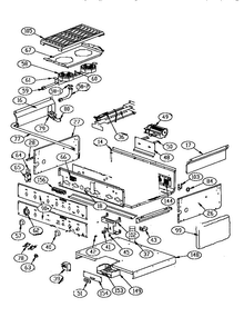 Cooktop Diagram and Parts List for GCR36-6  Thermador Range