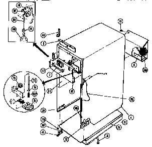 Main Body Diagram and Parts List for TMC28  Thermador Trash Compactor