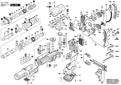 Bosch Gbh18v-45ck Diagram and Parts List for GBH18V-45CK  Bosch Hammer Drill