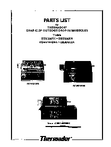 Cover Diagram and Parts List for CGBD48RSBX  Thermador Grill