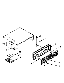 Top Grille And Unit Cover Diagram and Parts List for TSS36QBW00  Thermador Refrigerator
