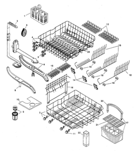 Racks Diagram and Parts List for SHU6806UC 11 Bosch Dishwasher