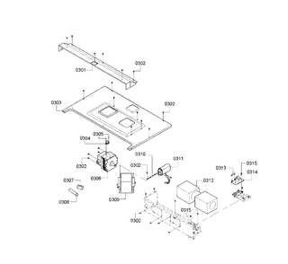 Motor Diagram and Parts List for HMC80151UC 01 Bosch Microwave