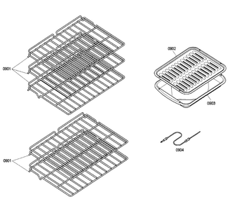Rack Diagram and Parts List for HBN5660UC 01 Bosch Wall Oven