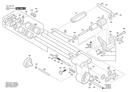 Section 5 Diagram and Parts List for GCM305-254D 3601M49140 Bosch Miter Saw