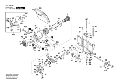 Diagram 2 Diagram and Parts List for GTS10XC 3 601 M30 4B1 Bosch Table Saw