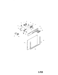 Fascia Panel And Outer Door Diagram and Parts List for SMU7052US 09 Bosch Dishwasher