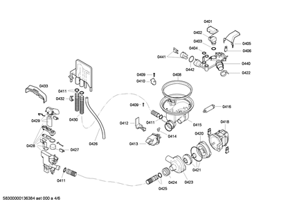 Diagram 4 Diagram and Parts List for SHU3305UC-14  Bosch Dishwasher