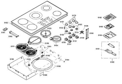 Part Location Diagram of 00604421 Bosch Spare Part