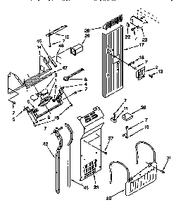 Air Flow And Reservoir Diagram and Parts List for TSS42QBW00  Thermador Refrigerator