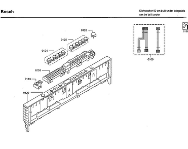 Control Panel Diagram and Parts List for SHX7ER55UC 93 Bosch Dishwasher