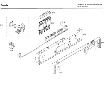 Control Panel Diagram and Parts List for SHX46A05UC 23 Bosch Dishwasher
