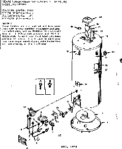 Replacement Parts Diagram and Parts List for 153334212  Kenmore Water Heater