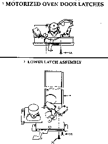 Door Latches/lower Latch Assy Diagram and Parts List for CT130N-03  Thermador Wall Oven