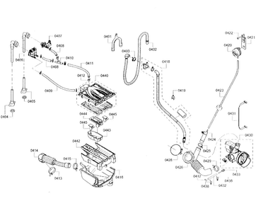 Pump/dispenser Diagram and Parts List for WFVC5400UC 26 Bosch Washer