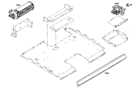 Bottom Control Assy Diagram and Parts List for ME272ES01  Thermador Wall Oven