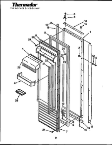 Series 02-04 Tss48qb Only Diagram and Parts List for TSS42QBW  Thermador Refrigerator