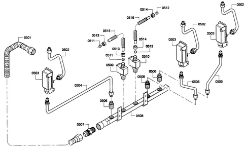 Gas Supplay 2 Diagram and Parts List for PRG486EDPG 01 Thermador Range
