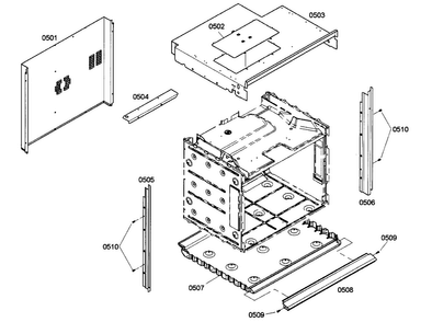 Covers Assy Diagram and Parts List for ME301EP01  Thermador Wall Oven