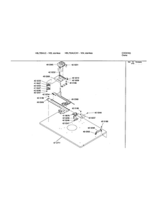 Lower Internal Panel Diagram and Parts List for HBL755AUC 00 Bosch Wall Oven