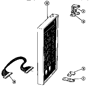 Power Compartment Door Diagram and Parts List for MC25  Thermador Microwave