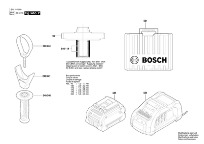 Diagram 2 Diagram and Parts List for GBH18V-34CF 3 611 J14 080 Bosch Hammer Drill