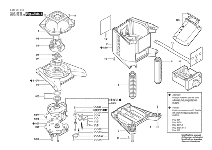 Part Location Diagram of 2610A16063 Bosch Control Panel