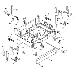 Base Diagram and Parts List for SHU3326UC 11 Bosch Dishwasher