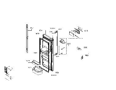 Refrigerator door Diagram and Parts List for B26FT50SNS 01 Bosch Refrigerator