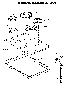 Section 2 Diagram and Parts List for CER30QW  Thermador Cooktop
