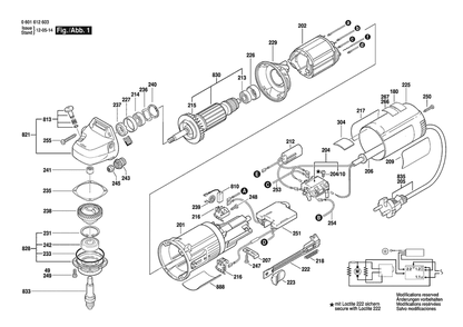 Section 1 Diagram and Parts List for GNF20CA 0601612639 Bosch Miscellaneous