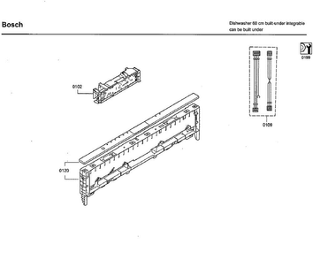 Control Panel Diagram and Parts List for SHX9PT75UC 01 Bosch Dishwasher