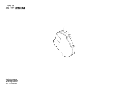 Section 1 Diagram and Parts List for 1600A00R26  Bosch Miscellaneous