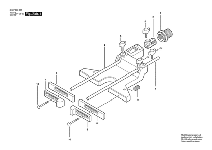 Section 1 Diagram and Parts List for RA1051 2610906286 Bosch Router