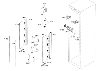 Lighting Diagram and Parts List for T24IR70NSP 01 Thermador Refrigerator