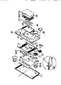 Section 1 Diagram and Parts List for TMH45-1  Thermador Cooktop