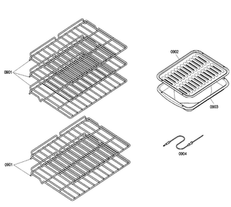 Rack Diagram and Parts List for HBN5620UC 01 Bosch Wall Oven