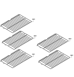 Shelfs Diagram and Parts List for HBL3560UC 09 Bosch Wall Oven