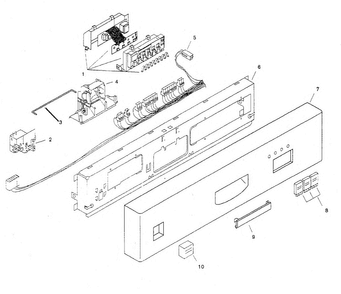 Fascia Panel Diagram and Parts List for SHU3306UC 06 Bosch Dishwasher
