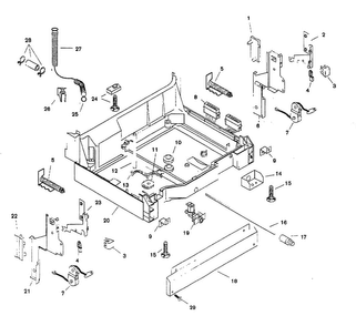 Base Diagram and Parts List for SHU5305UC 06 Bosch Dishwasher