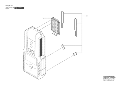 Section 1 Diagram and Parts List for GMS120-27 3601K81710 Bosch Miscellaneous
