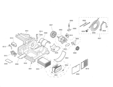 Motor/heater Diagram and Parts List for WTE86300US 02 Bosch Dryer