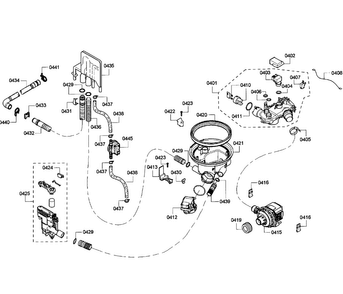 Pump Assy Diagram and Parts List for SHE68R52UC 67 Bosch Dishwasher