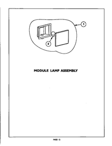 Module Lamp Diagram and Parts List for C301U  Thermador Range