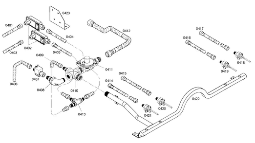 Connections Diagram and Parts List for PRG304EG01  Thermador Range