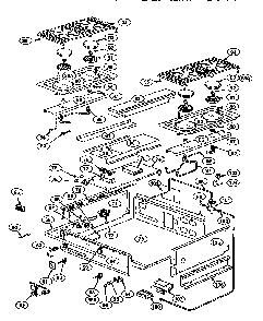Burner Section Diagram and Parts List for PRSG304S  Thermador Range