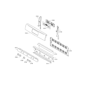 Control Panel Diagram and Parts List for HGS3053UC 12 Bosch Range