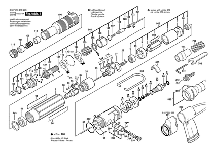 Section 1 Diagram and Parts List for 0607453223  Bosch Screwdriver
