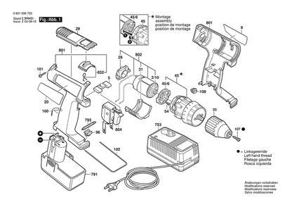 Part Location Diagram of 2601099126 Bosch Adjusting Slide
